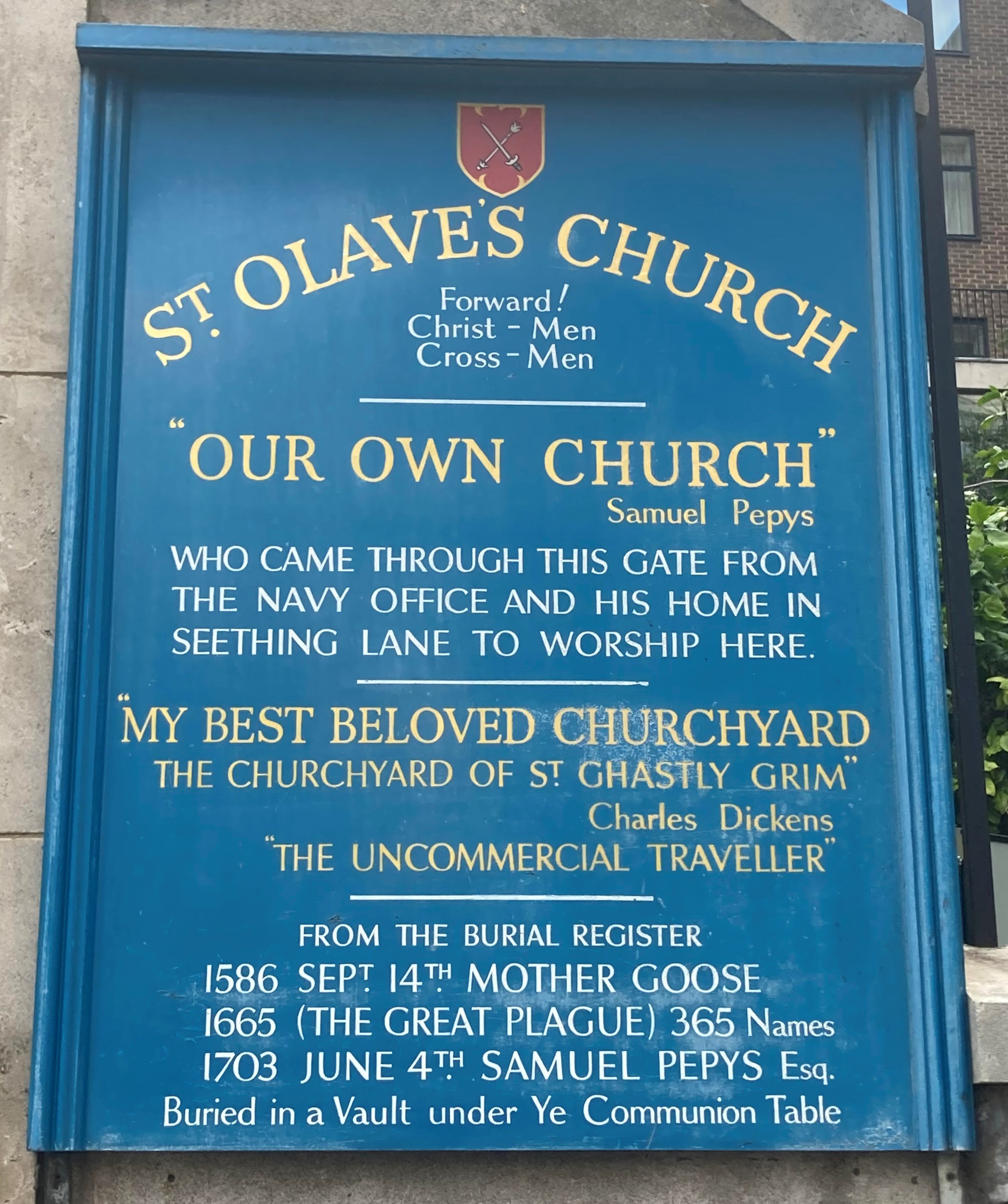 St Olave's, current rehearsal venue