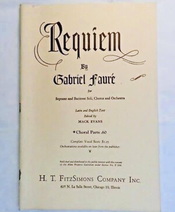 Faure Requiem Score
